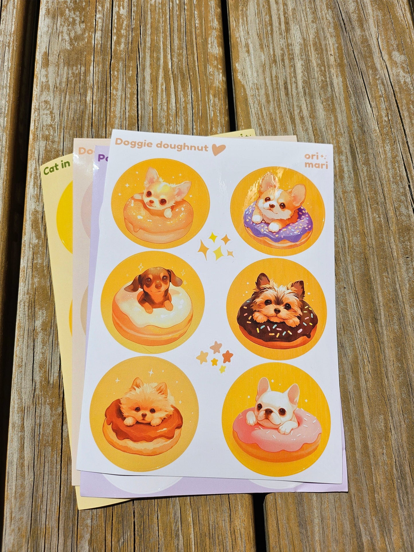 Doggie Doughnut Sticker Sheet